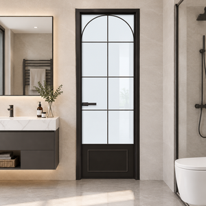 Hihaus Aluminum Casement Door Interior Bathroom Glass Door