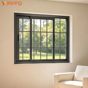 Anti Theft Aluminum Sliding Window With Grille And Mosquito Net