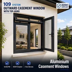 AS2047 Aluminum Casement Windows Compliant Top Hung Waterproof Double Glazed Window