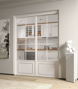 High Quality Light Luxury French Style Aluminum Sliding Glass Doors for Kitchen & Living Room, Customizable