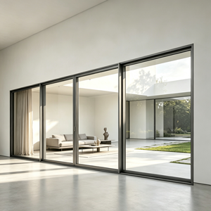 Australian Certificate AS2047 Thermal Break Aluminium Alloy Profile Double Glazed Modern Sliding Doors