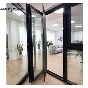 Modern Aluminium Glass Double Swing Doors