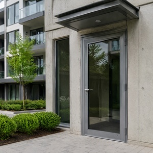 BOCHARM Aluminum Swing Door with Built-in Screen Mesh Door