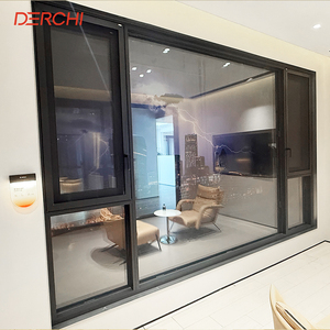 DERCHI Simple Design Customized Size Aluminium Insulated Glass Windows Casement Window Modern Aluminium windows