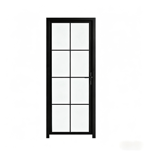 French Style Interior Aluminum Alloy Framed Glass Side Opening Door